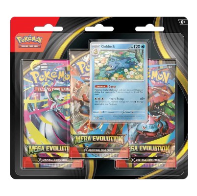 Pokemon mega evolution 3 pack blister golduck
