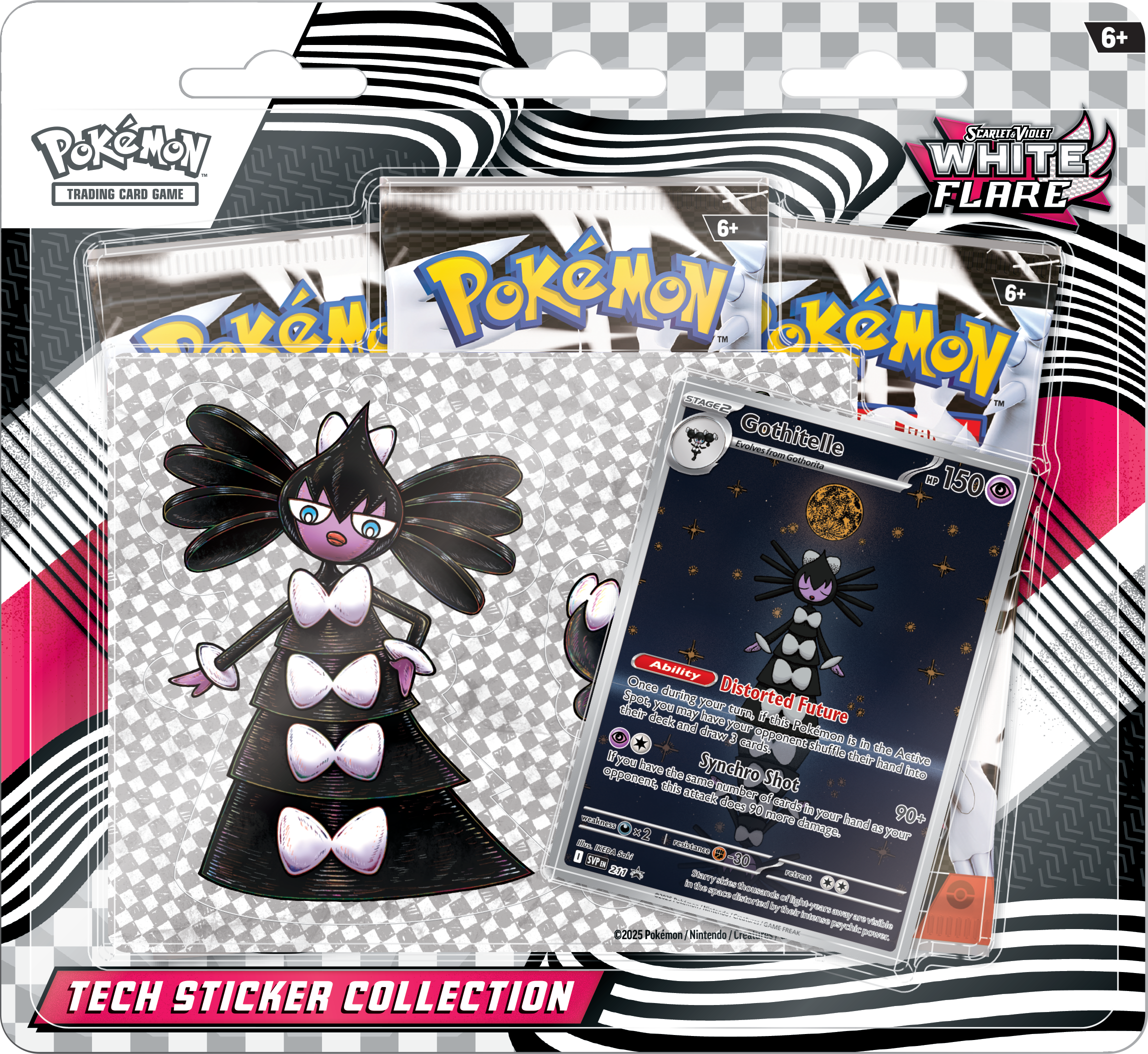 Pokemon white flare tech sticker collection – gothitelle (sv10.5)