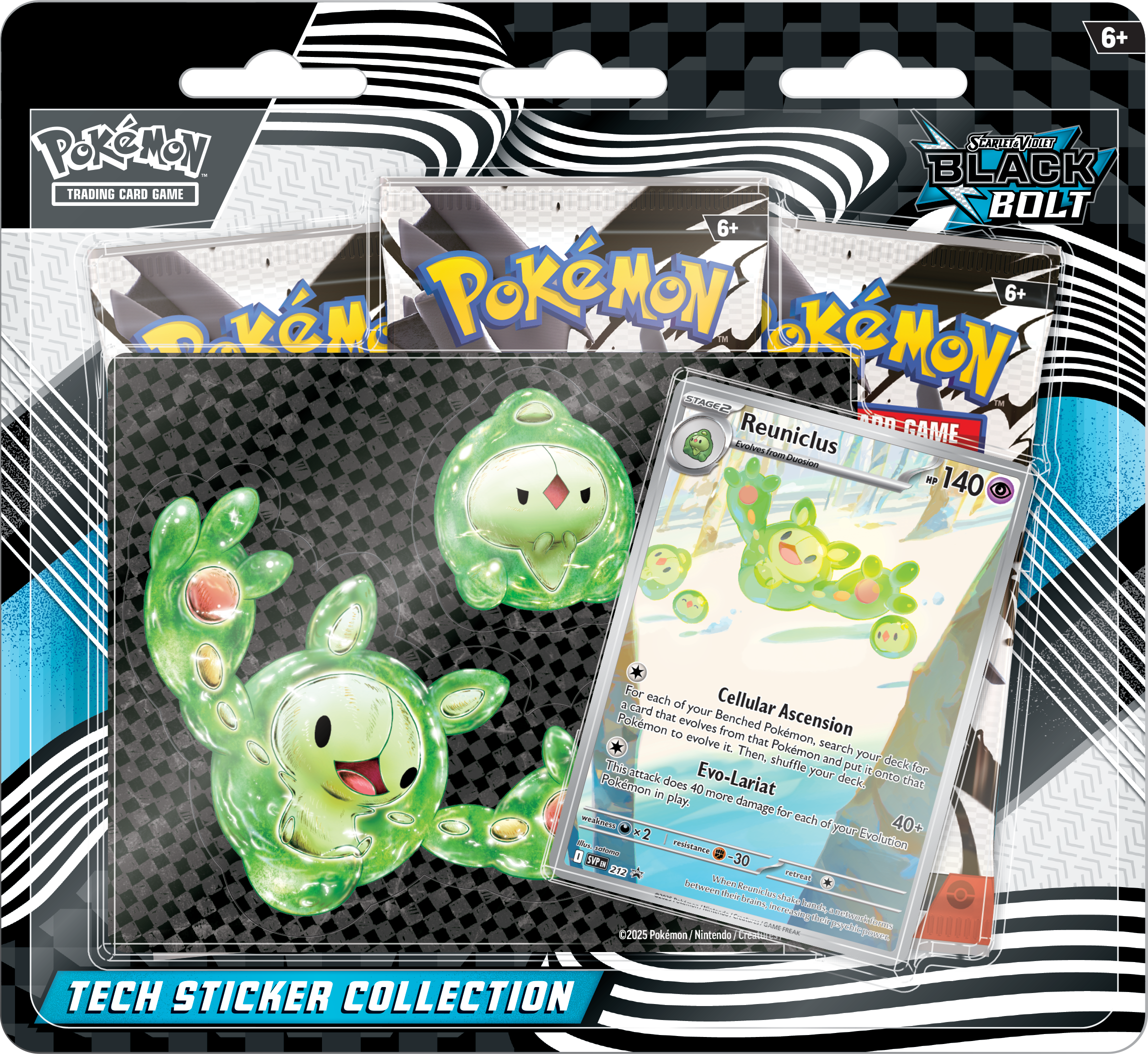 Pokemon black bolt tech sticker collection reuniclus (sv10.5)