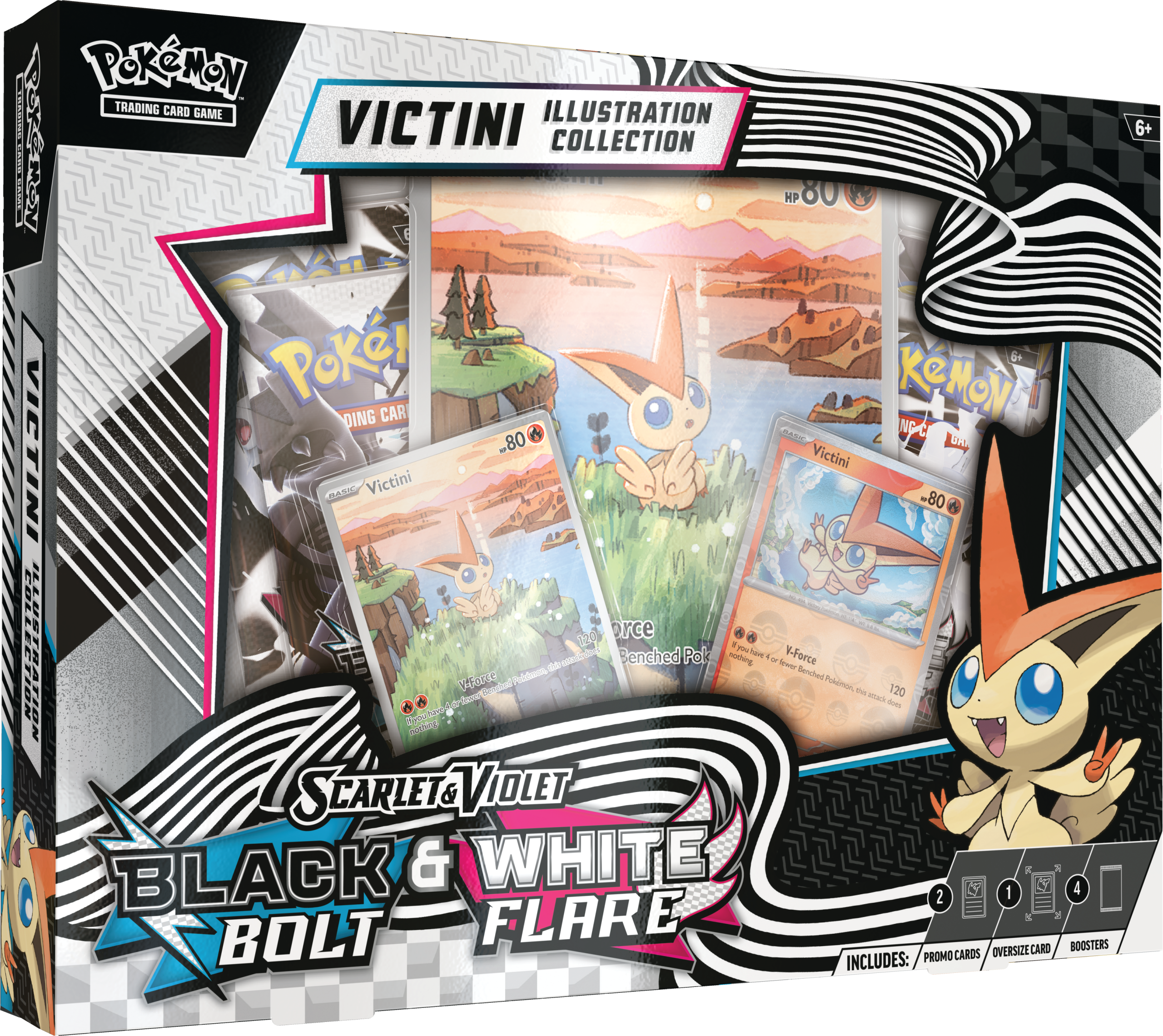Pokemon black bolt & white flare illustration collection victini (sv10.5)